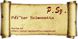 Péter Szimonetta névjegykártya